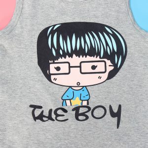 Bộ ba lỗ cho bé trai Mamago in chữ The Boy HT19 (xám) Bộ ba lỗ cho bé trai Mamago in chữ The Boy HT19 (xám)