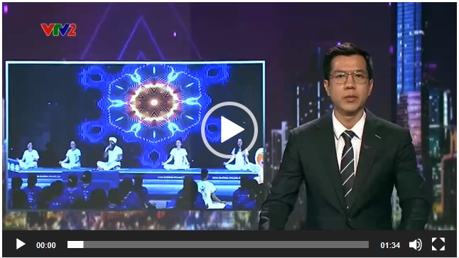 Đài truyền hình đưa tin về đồng diễn Yoga tại Festival Mẹ bầu và Em bé 2023 tại Hồ Chí Minh