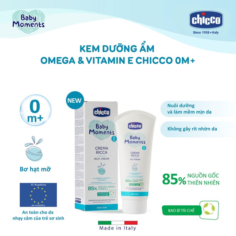 Bé bị rôm sảy bôi kem dưỡng ẩm Chicco được không?