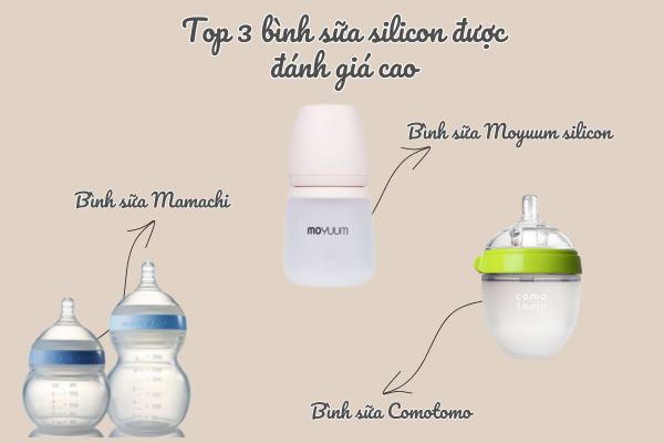Top 3 bình sữa silicone cho trẻ được đánh giá cao