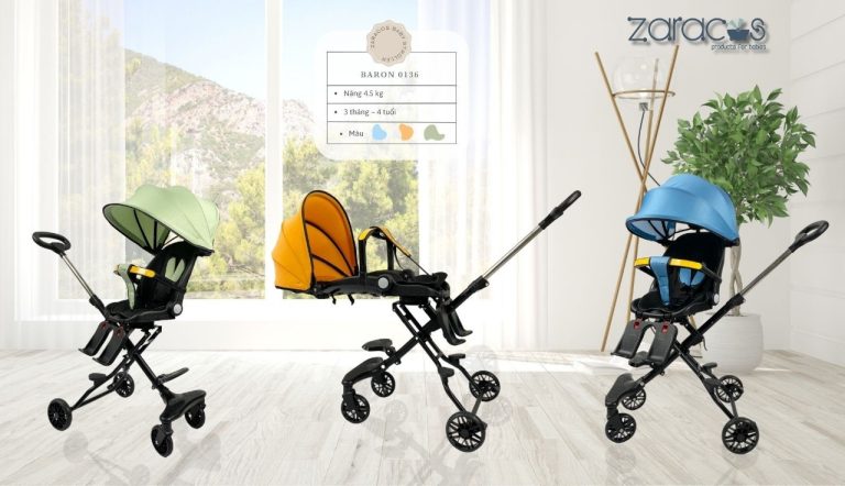Xe đẩy Zaracos 2 chiều gấp gọn – An toàn cho bé, tiện lợi cho mẹ