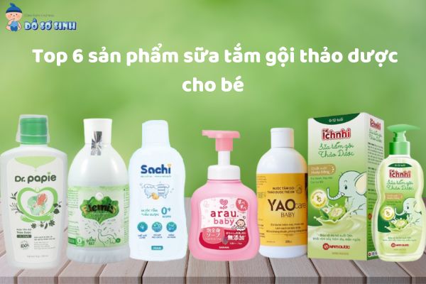 Mách mẹ top 6 sản phẩm sữa tắm gội thảo dược cho bé được tin dùng