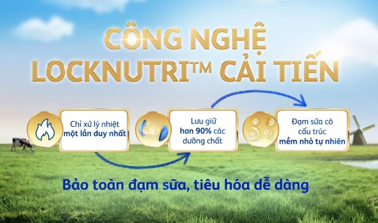 Friso áp dụng quy trình xử lý nhiệt 1 lần giúp bảo toàn trên 90% đạm tự nhiên