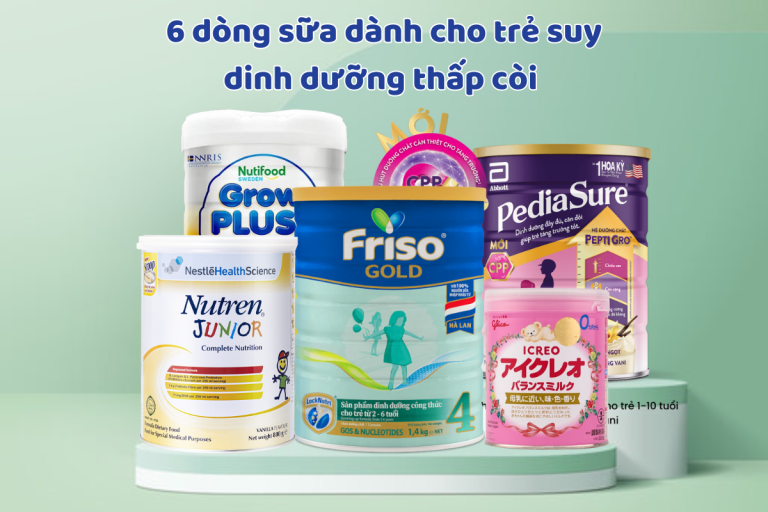 Bật mí 6 dòng sữa dành cho trẻ suy dinh dưỡng thấp còi tốt nhất hiện nay