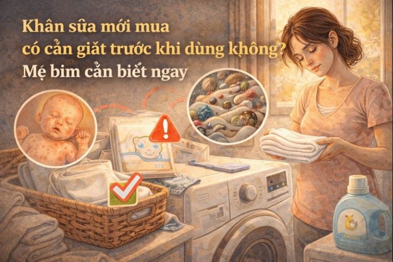 Khăn sữa mới mua có cần giặt trước khi dùng không? Mẹ bỉm cần biết ngay