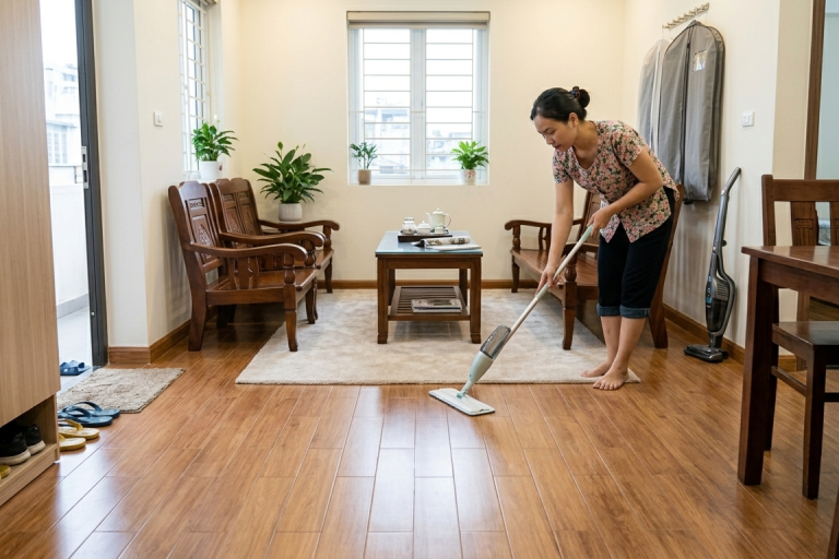 Cách xử lý sàn nhà đổ mồ hôi mùa nồm hiệu quả