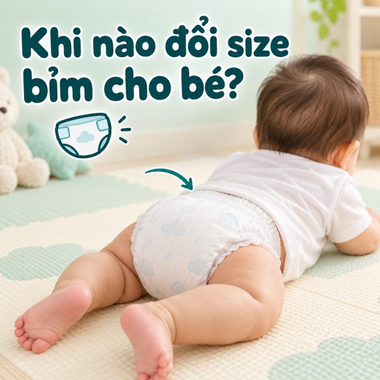 Khi nào đổi size bỉm cho bé? 5 Dấu hiệu nhận biết ba mẹ không nên bỏ qua