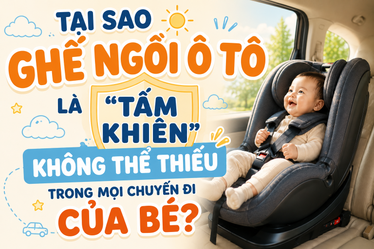 Tại sao ghế ngồi ô tô trẻ em là “tấm khiên” không thể thiếu trong chuyến đi của bé?